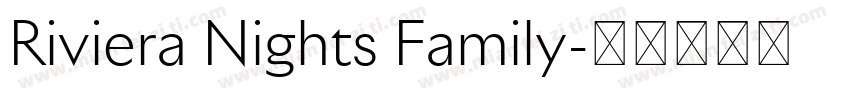 Riviera Nights Family字体转换